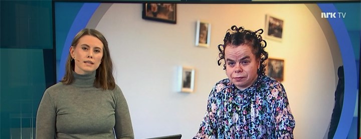 Skjermdump at Anita på NRK