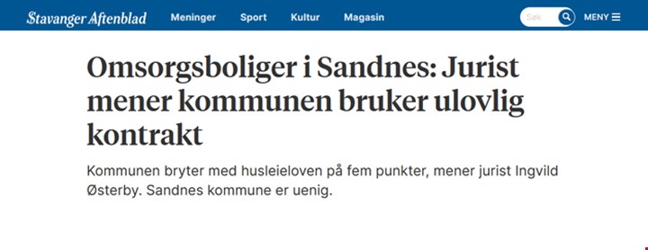 Faksimile fra Aftenbladet.no