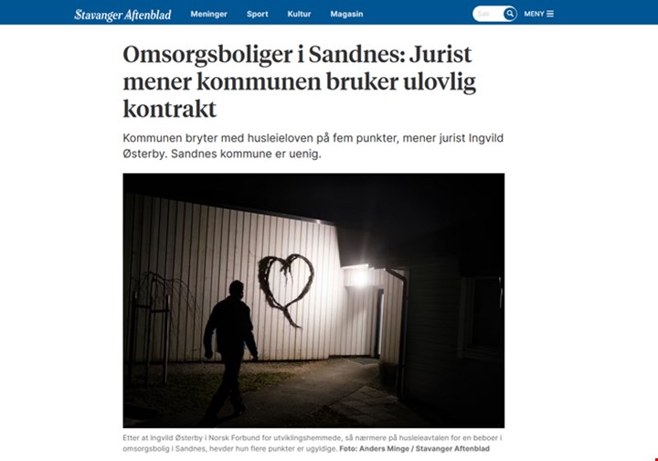Faksimile fra Aftenbladet.no