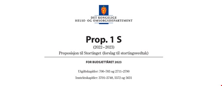 Helse- og omsorgsdepartementets forslag til statsbudsjett