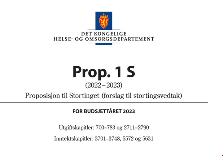 Helse- og omsorgsdepartementets forslag til statsbudsjett