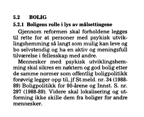 Utklipp fra St.meld. 47 (1989-90) om bolig