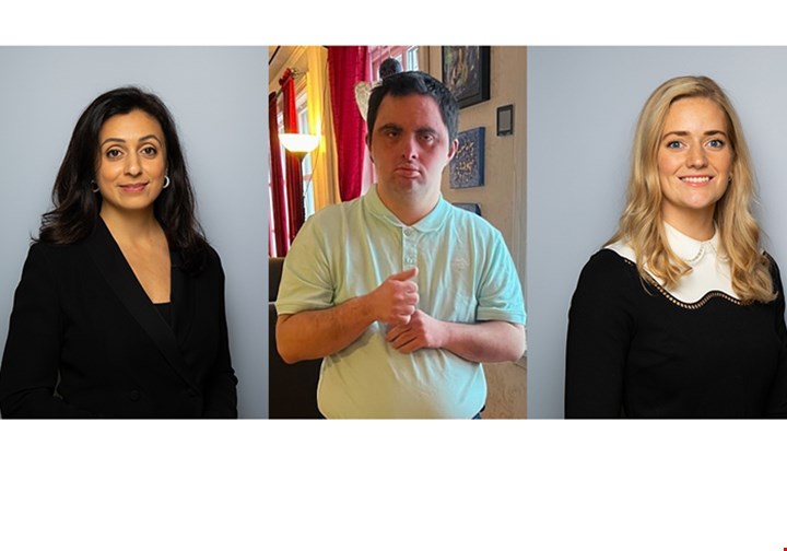 Arbeids- og inkluderingsminister Hadia Tajik, Dritan Kreshpaj og Justis- og beredskapsminister Emilie Enger Mehl 