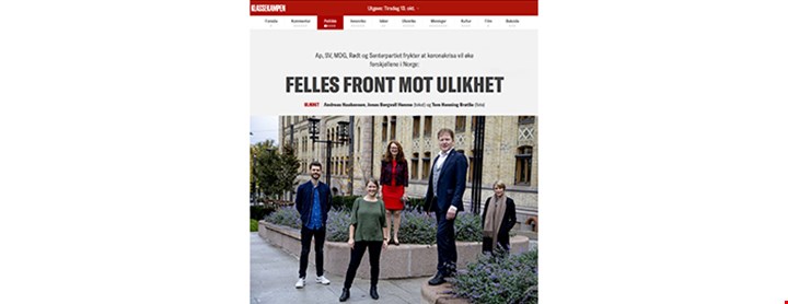 Skjermdump Klassekampen