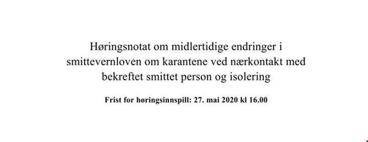 Kort høringsfrist