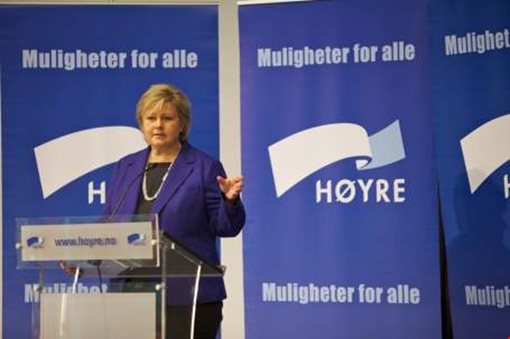 Bilde av Høyreleder Erna Solberg