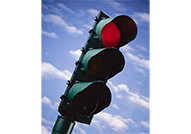 Illustrasjon av rødt trafikklys