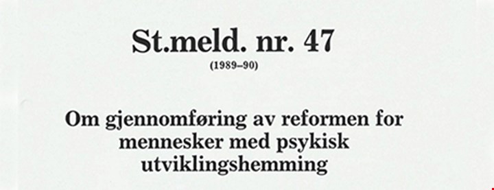 Foto av fremsiden til st.meld. 47 (1989-90)
