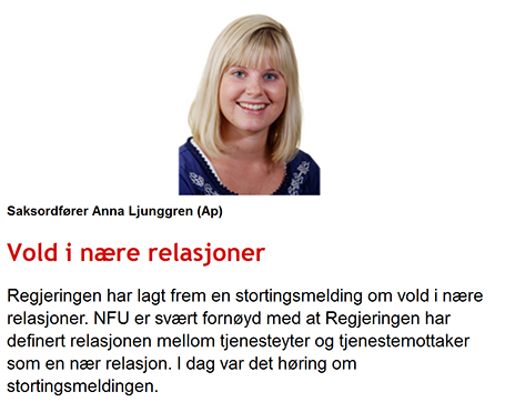 Utklipp fra NFU sin nettside