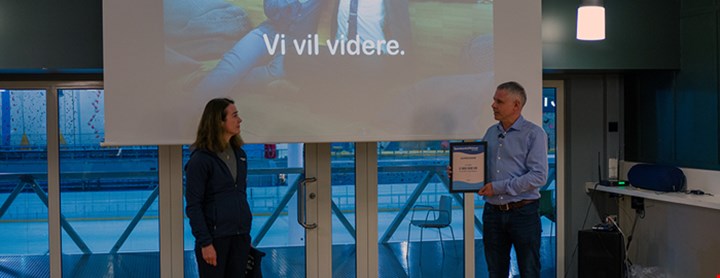 Ellen Berg Instefjord (Sparebankstiftelsen SR-bank) og Strig Rune Høivik (Superlekene)