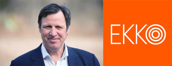 Tom Tvedt og logo til radioprogrammet Ekko