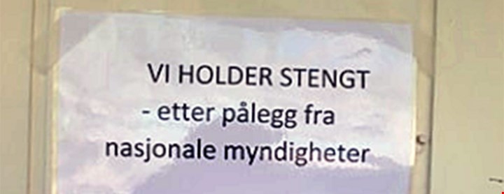 Vi holder stengt